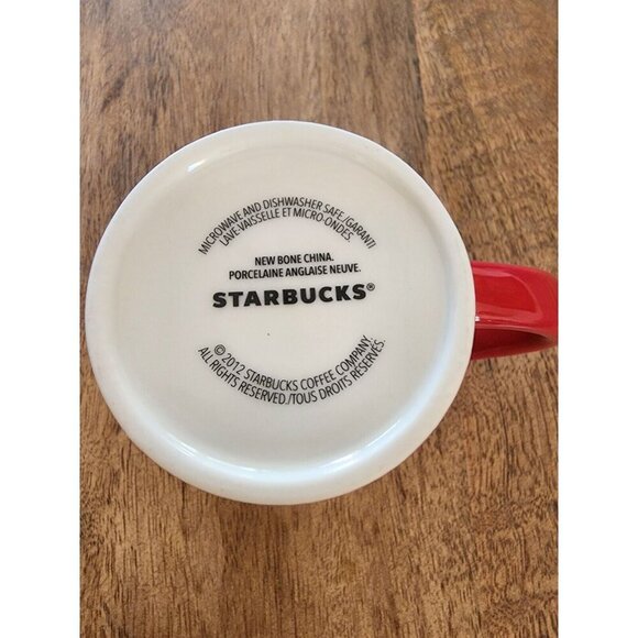 2012 Starbucks Red Fox Tail Handle Coffee Cup Tea Mug | 8oz | Porcelaine - Picture 6 of 6